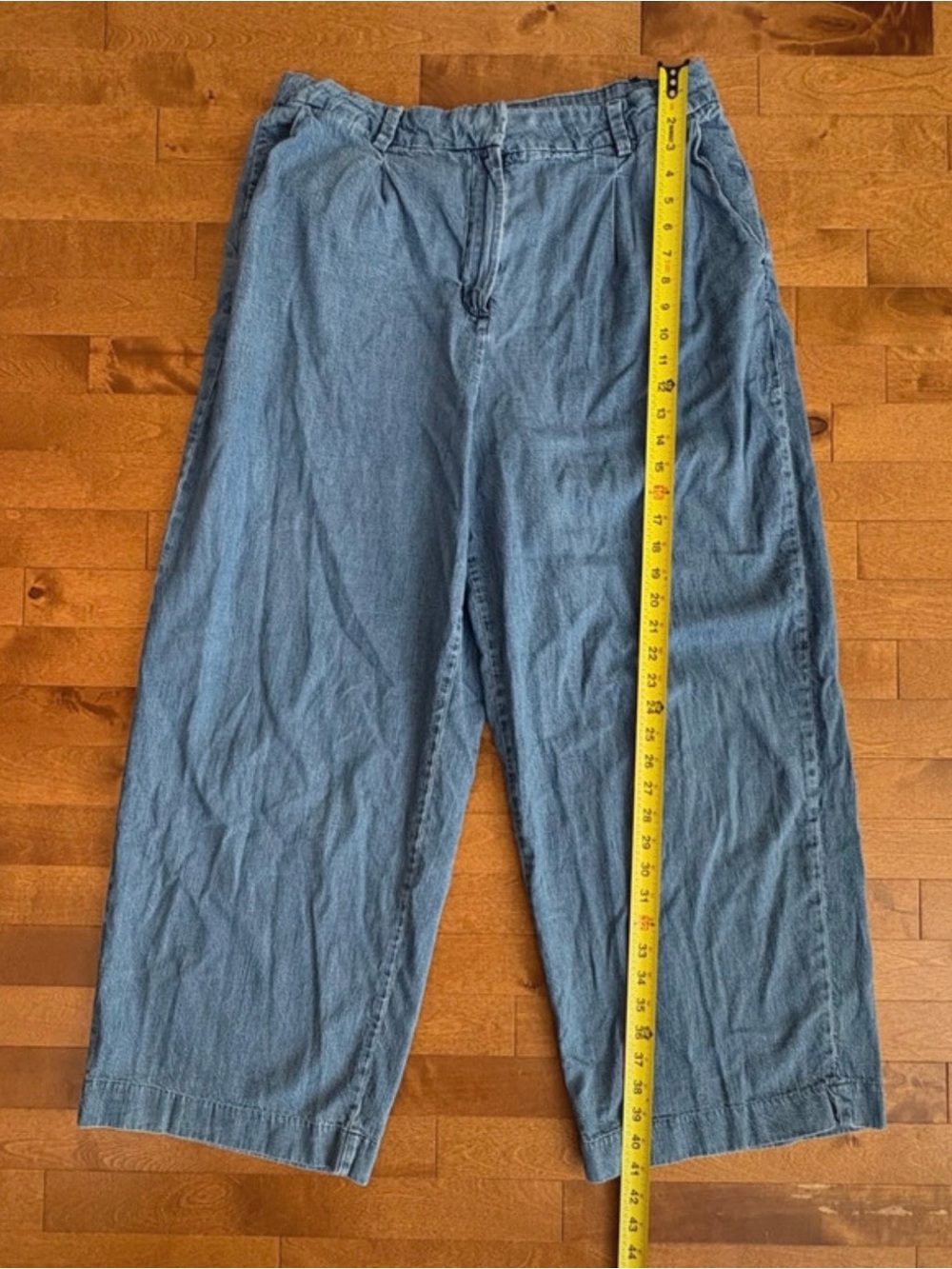 Old Navy Extra High-Rise Wide Leg Jeans Denim Size 14 Adjustable Waist - Picture 5 of 8